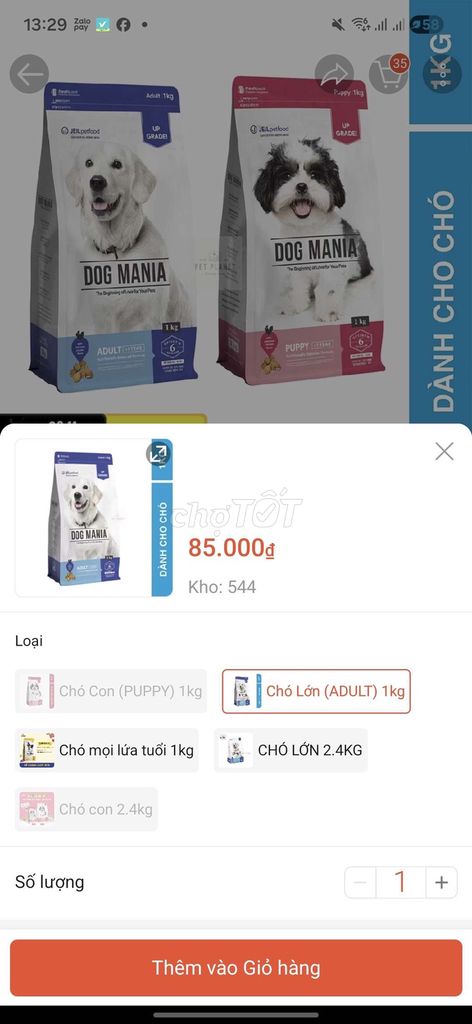 Thức ăn cho chó Dog MaNia 1kg. Mua bán Phụ kiện, Thức ăn, Dịch vụ tại Quận Hoàng Mai Hà Nội được đăng bởi Thu Sẽ Gầy hình 3
