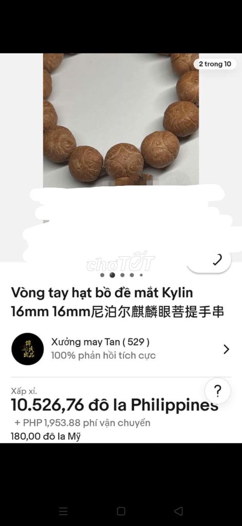 Vòng tay bồ đề mắt Kylin