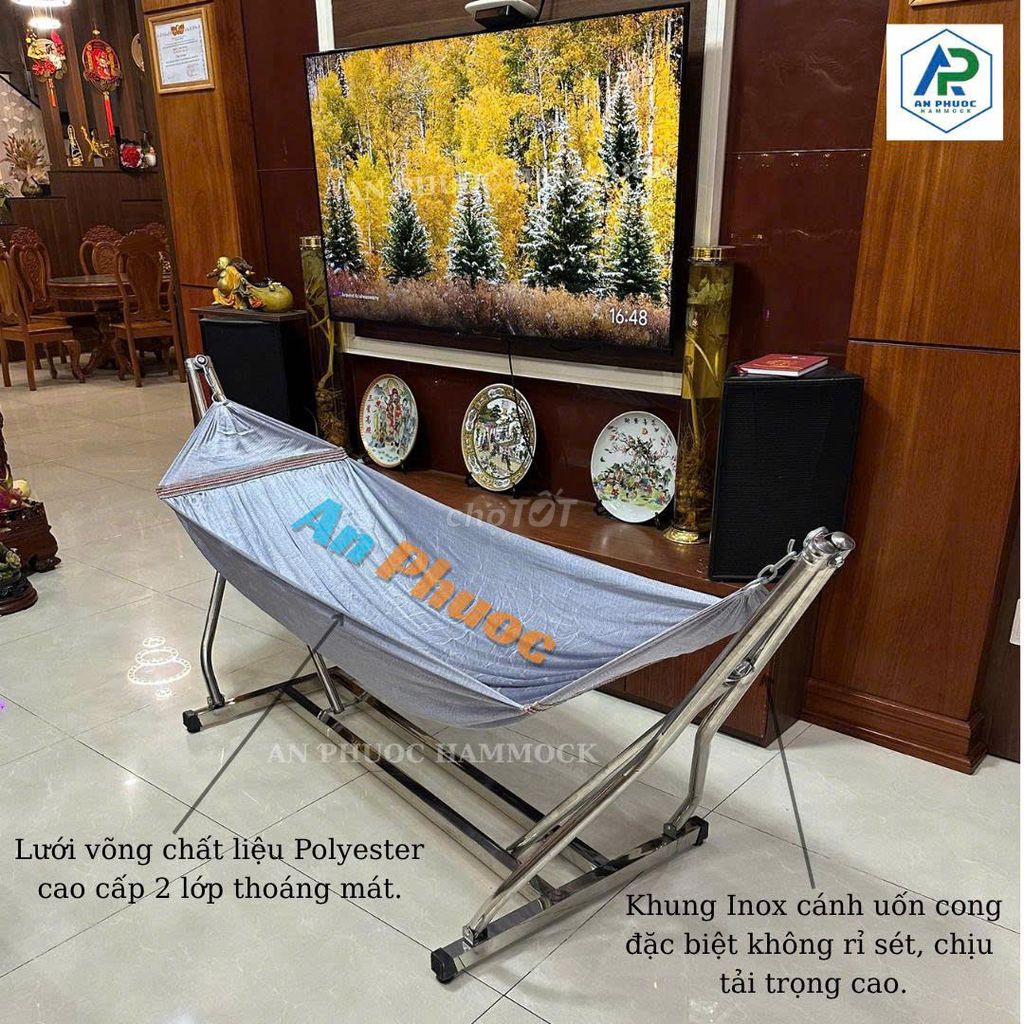 Xả kho Bộ Khung vuông INOX +Mặt lưới Võng. Mua bán Giường, chăn ga gối nệm tại Quận Bình Tân Tp Hồ Chí Minh được đăng bởi Kho sỉ Võng xếp An Phước  hình 1