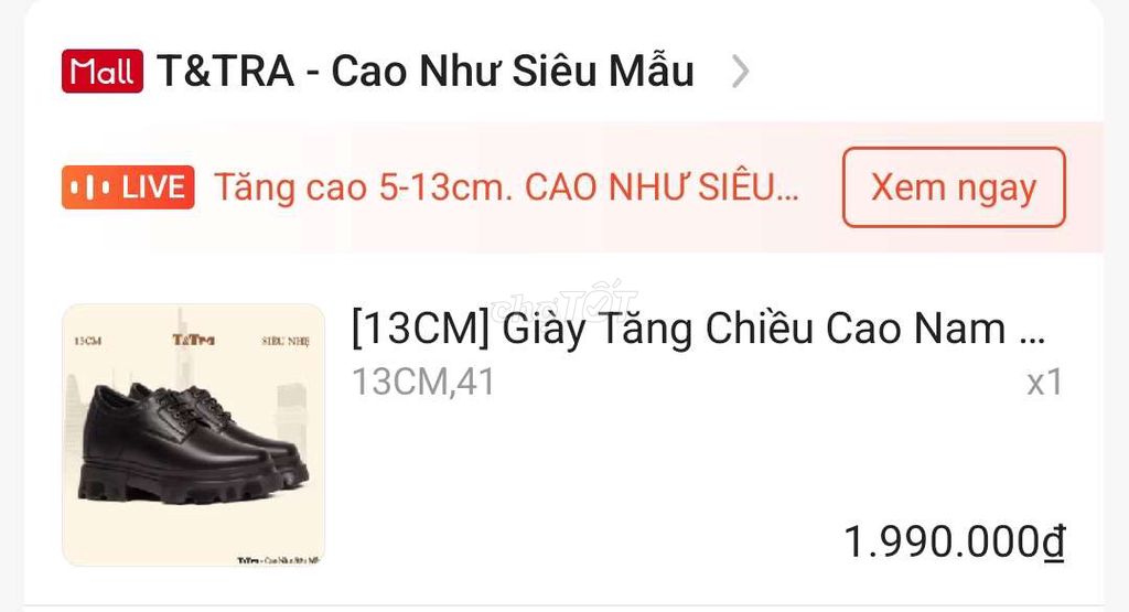 Giày độn chiều cao T&TRA Nam Đen. Mua bán Giày dép tại Thành phố Bắc Ninh Bắc Ninh được đăng bởi Nguyễn Ngọc Hải hình 1