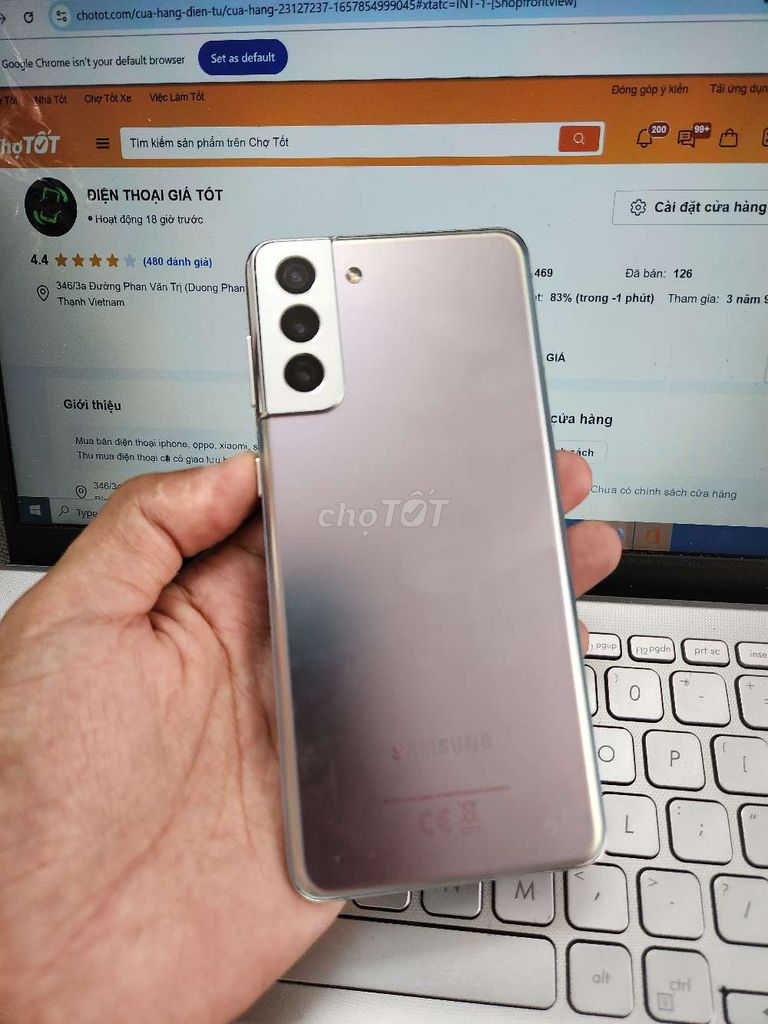 Samsung S21 Plus 5G 8GB/256GB Exynos 2100 Full CN. Mua bán Điện thoại tại Quận Bình Thạnh Tp Hồ Chí Minh được đăng bởi Dân Mobile hình 1