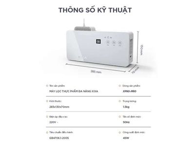 Máy khử độc thực phẩm hoa quả Xixa XP90-PRO. Mua bán Nội thất, đồ gia dụng khác tại Quận Long Biên Hà Nội được đăng bởi Đông Ứng