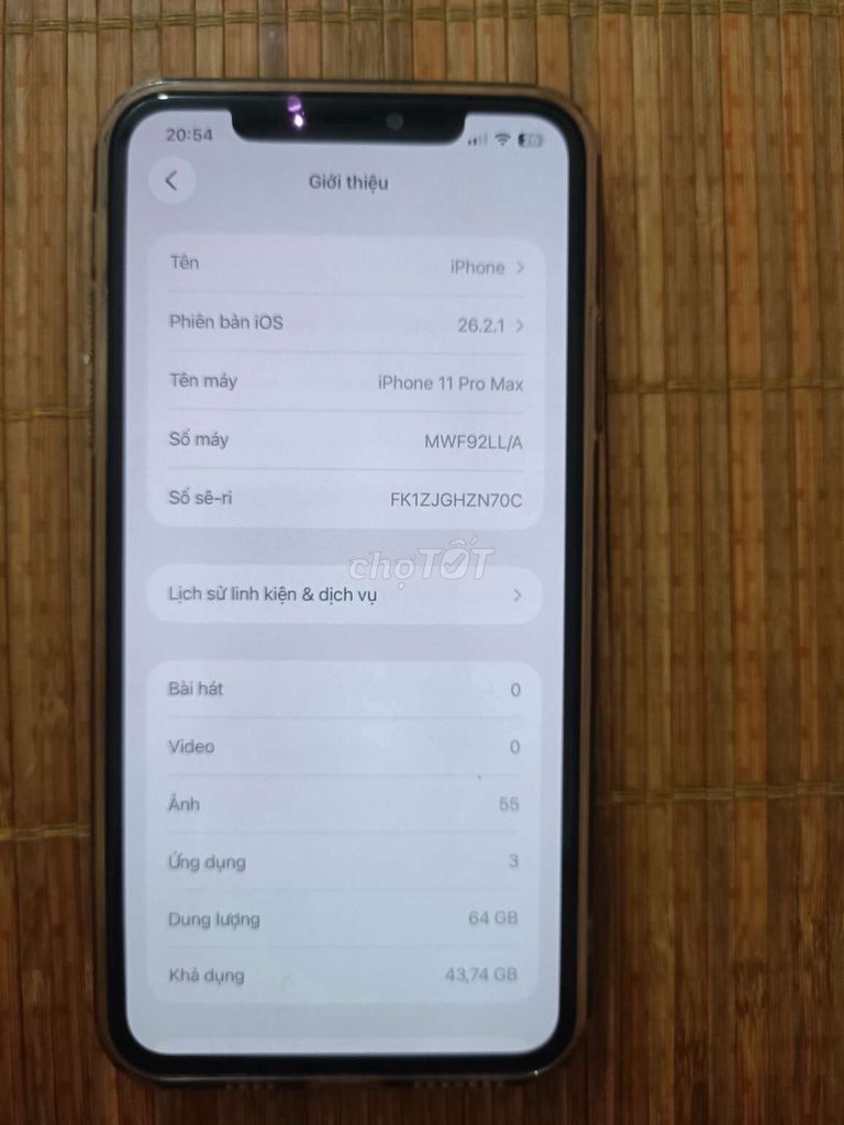 Apple iPhone 11 Pro Max 64GB Đen. Mua bán Điện thoại tại Huyện Nghi Lộc Nghệ An được đăng bởi Anh Công hình 1