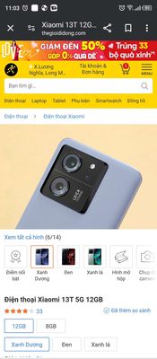 Xiaomi 13T hàng thegioididong mới 100% Bảo Hành24T