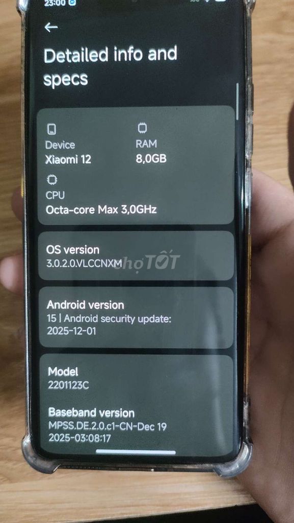Xiaomi 12 8GB/256GB. Mua bán Điện thoại tại Quận Liên Chiểu Đà Nẵng được đăng bởi Thanh Tâm Lê hình 1