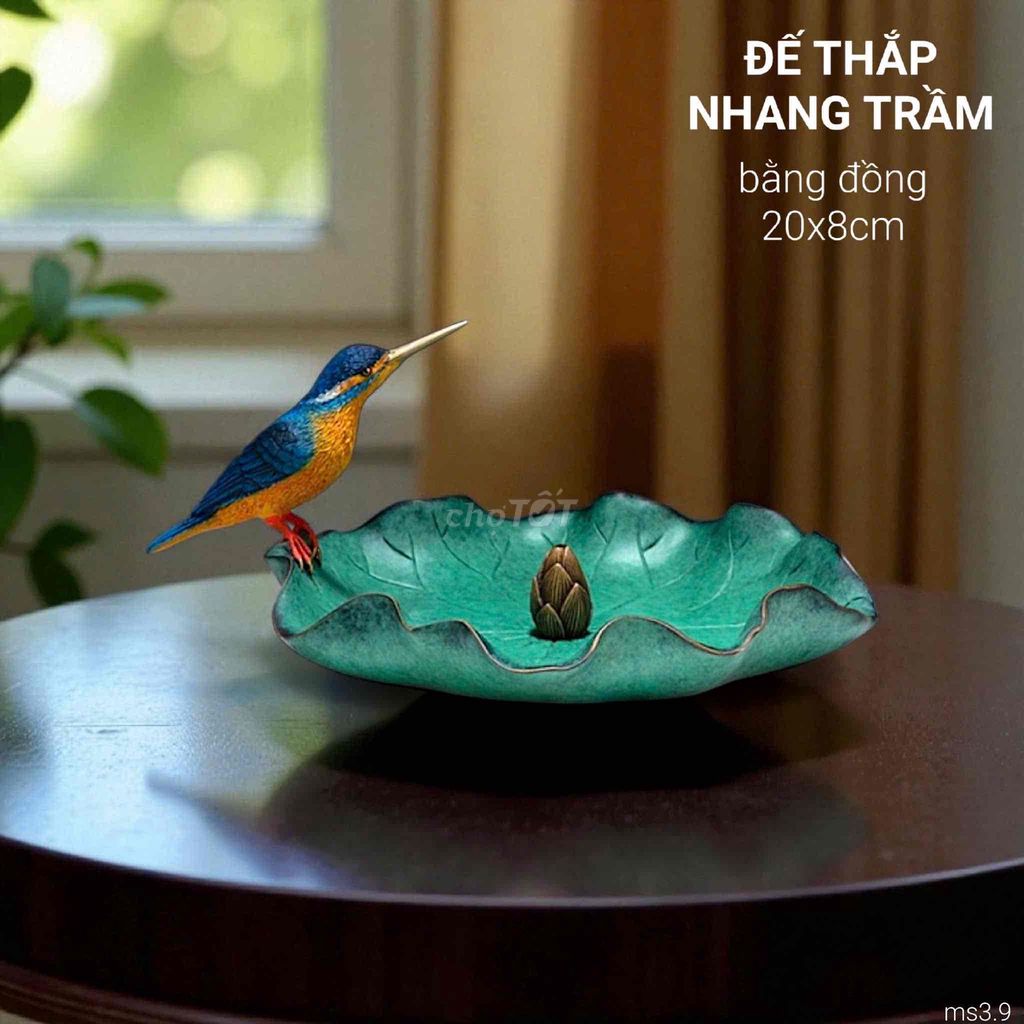 Đế thắp nhang trầm Đồng 20x8cm. Mua bán Cây cảnh, đồ trang trí tại Thành phố Rạch Giá Kiên Giang được đăng bởi Đức Bảo Trần hình 1