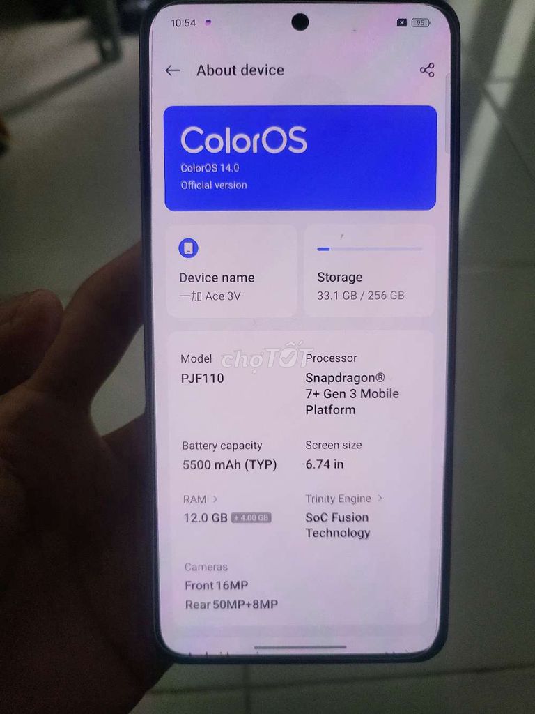 OnePlus Ace 3V 256GB Xám. Mua bán Điện thoại tại Quận Tân Phú Tp Hồ Chí Minh được đăng bởi Nguyển Thiện Ngôn hình 1