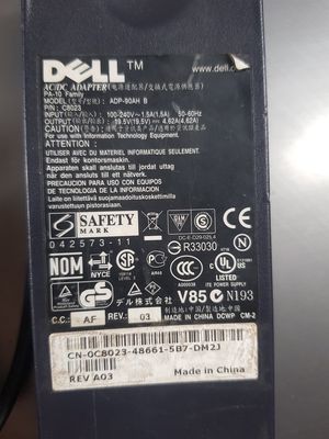 Sạc Dell 90W chính hãng, đầu tròn lớn chân kim