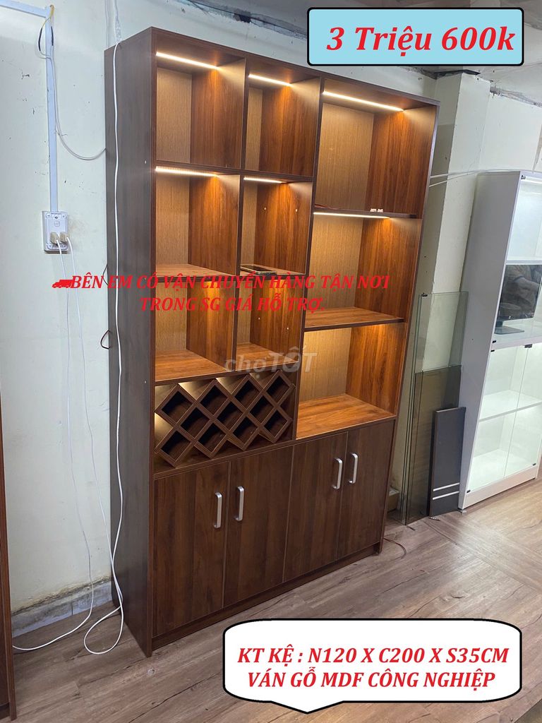 KỆ TRANG TRÍ / KỆ TRƯNG BÀY Ô RƯỢU 120X200CM MỚI. Mua bán Tủ, kệ gia đình tại Quận Tân Phú Tp Hồ Chí Minh được đăng bởi  NỘI THẤT GIÁ XƯỞNG TPHCM hình 1