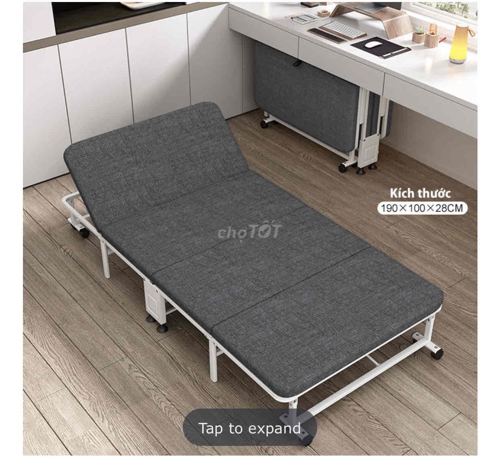 Giường gấp DAKITA DKB-480 Xám Kim loại, Vải. Mua bán Giường, chăn ga gối nệm tại Huyện Nhà Bè Tp Hồ Chí Minh được đăng bởi Minh Nguyen hình 1