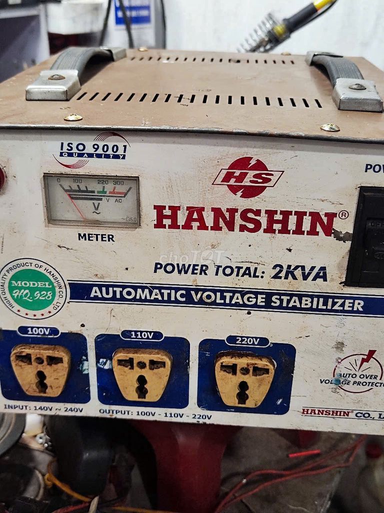 Bán ổn áp 2Kva Hanshin dây đồng hoạt động tốt