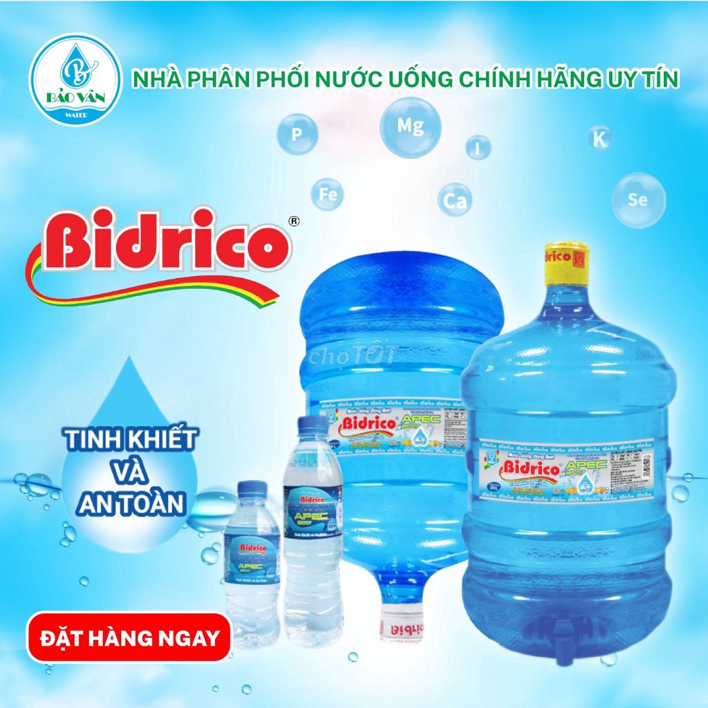 Giao Tận Nơi Nước Bidrico Q6,Q11,Bình Tân,Tân Phú. Mua bán Đồ ăn, thực phẩm và các loại khác tại Quận Bình Tân Tp Hồ Chí Minh được đăng bởi NHÀ PHÂN PHỐI BẢO VÂN WATER hình 1
