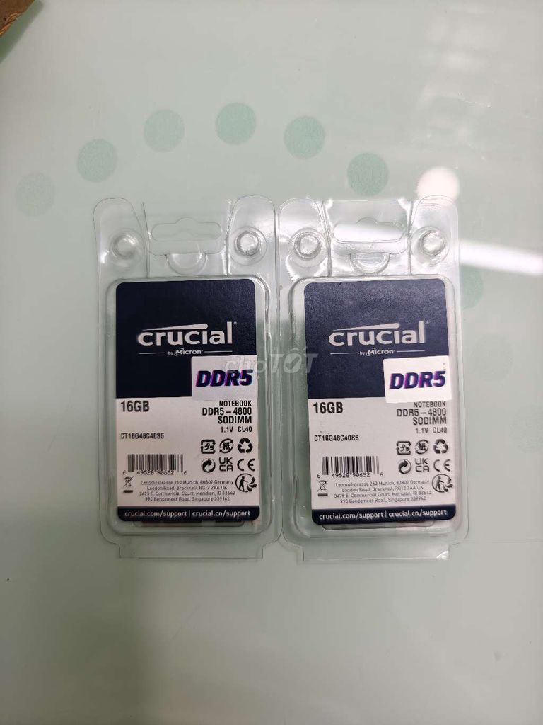 RAM Crucial DDR5 16GB 4800Mhz. Mua bán Linh kiện (RAM, Card...) tại Quận Ninh Kiều Cần Thơ được đăng bởi KN hình 1