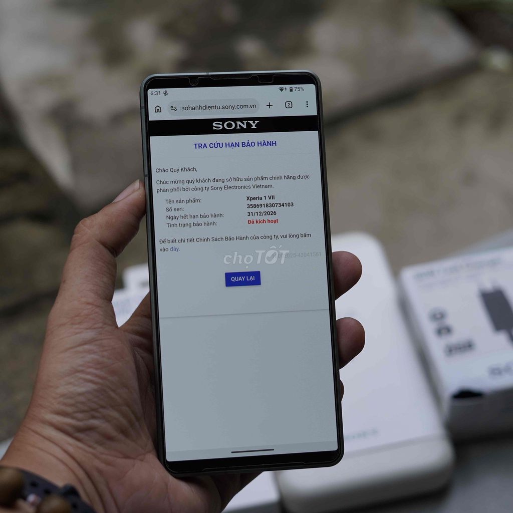 Sony Xperia 1 Mark VII 256GB Xanh bh 12/2026 combo. Mua bán Điện thoại tại Quận 12 Tp Hồ Chí Minh được đăng bởi Nguyễn Tài hình 1