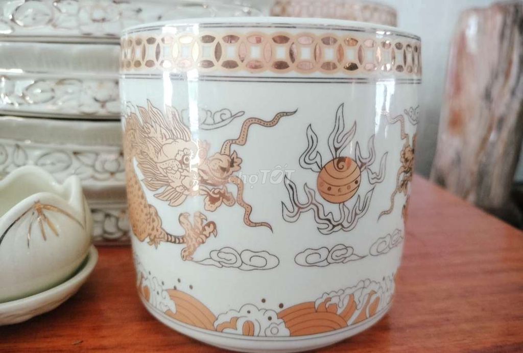 Lư hương gốm sứ Rồng Trắng ngà. Mua bán Đồ sưu tầm, đồ cổ tại Thành phố Nha Trang Khánh Hòa được đăng bởi Nguyễn Thảo hình 1