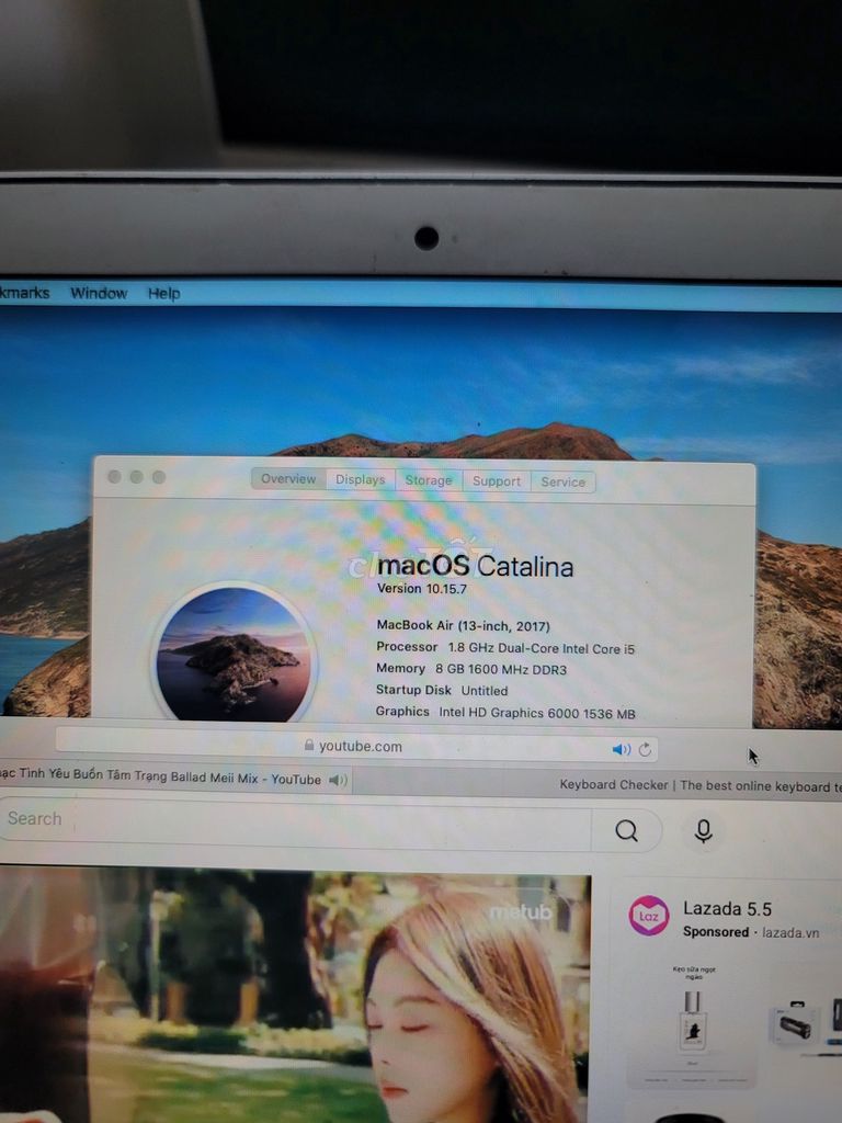 Apple MacBook Air 2017 i5 8GB/251GB Bạc. Mua bán Laptop tại Quận Cẩm Lệ Đà Nẵng được đăng bởi Thông Trần hình 1