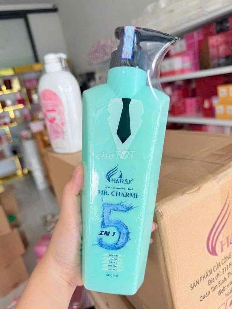 Sữa tắm gội Charme Mr Charme 5in1 Nam 500ml. Mua bán Phụ kiện thời trang khác tại Quận Cái Răng Cần Thơ được đăng bởi Vân Store Charme hình 1