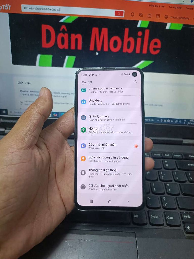 SAMSUNG S10E 6GB.128GB MÀN ZIN ĐẸP HÔNG ÁM 2 SIM. Mua bán Điện thoại tại Quận Bình Thạnh Tp Hồ Chí Minh được đăng bởi Dân Mobile hình 3