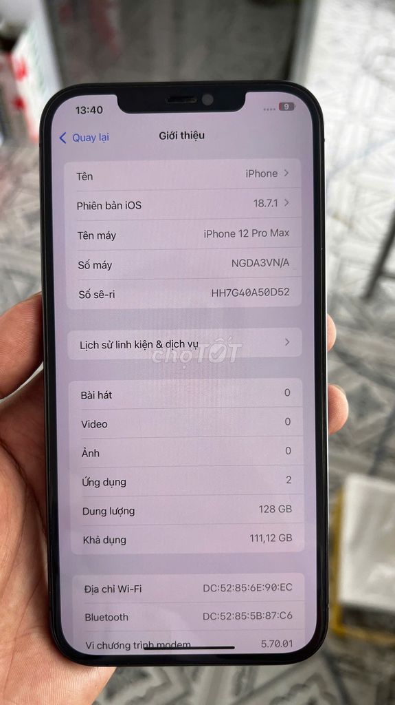 iPhone 12 Pro Max 128GB Xanh 99%. Mua bán Điện thoại tại Huyện Long Hồ Vĩnh Long được đăng bởi Nguyễn Nam hình 1