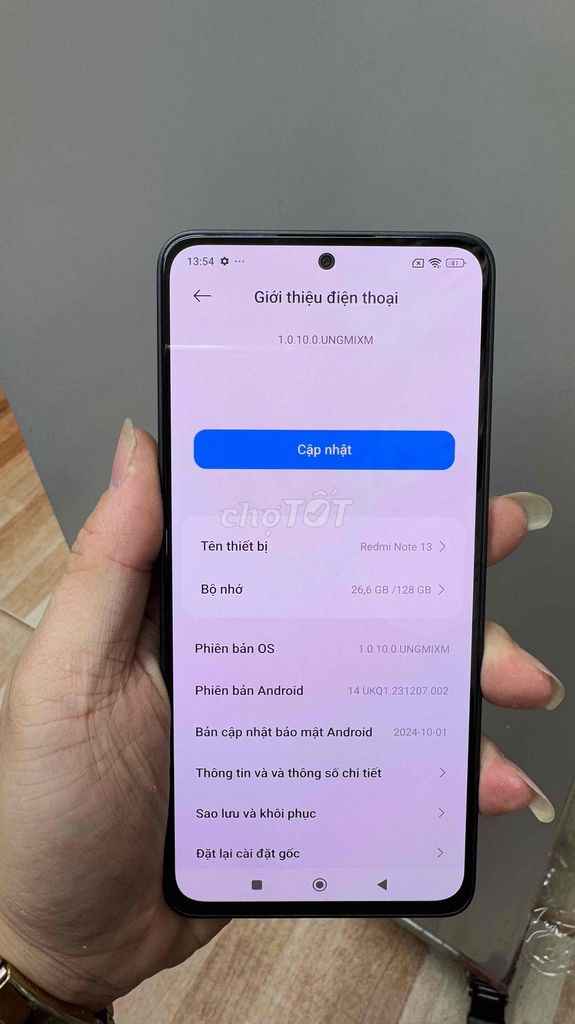 redmi note 13 ram 6+2/128 zin đét giá 2tr5