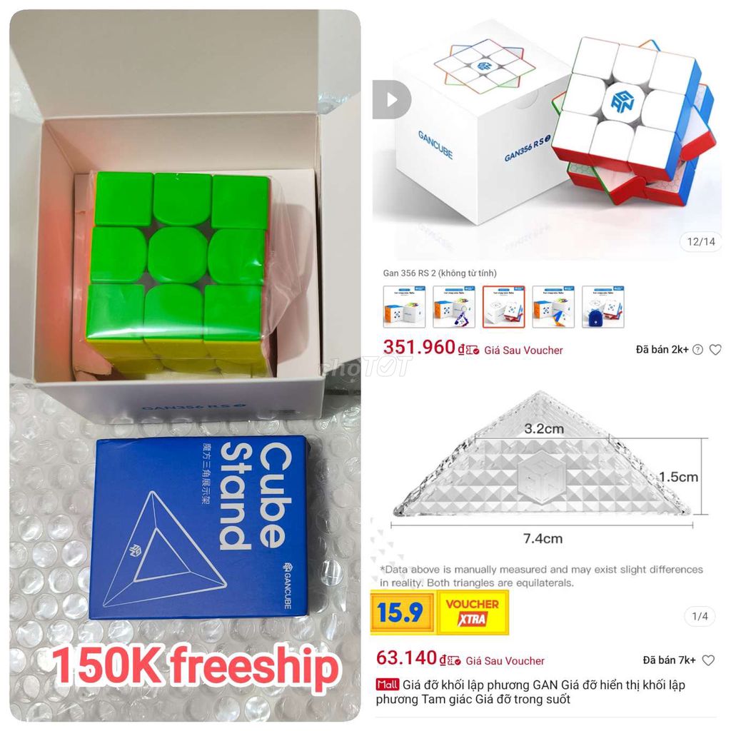 Rubik GAN Cube 356 RS 2 Nhựa Đa màu
