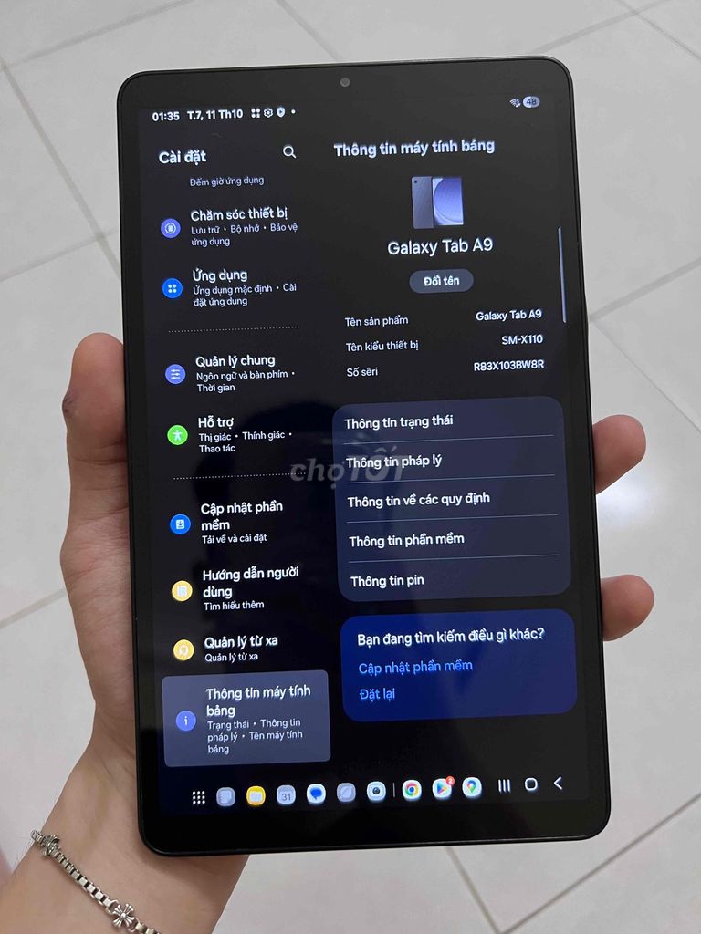 Samsung Galaxy Tab A9. Mua bán Máy tính bảng tại Quận Đống Đa Hà Nội được đăng bởi Vũ Sơn hình 1