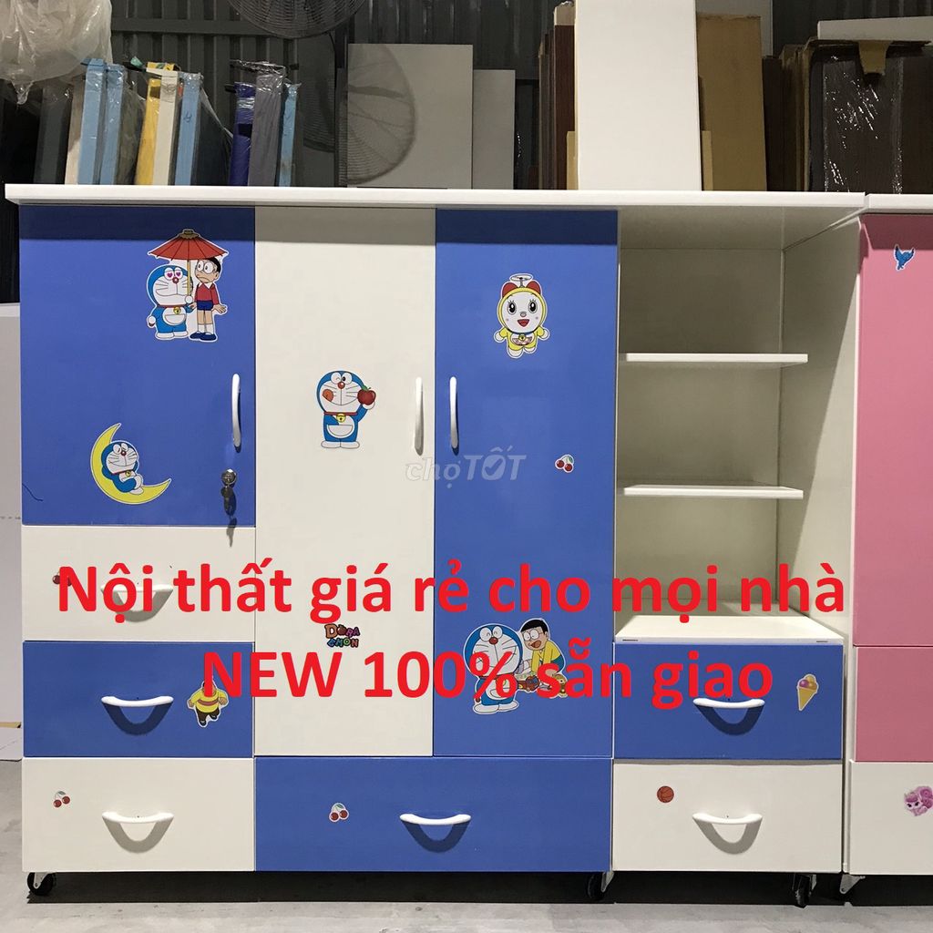 Tủ nhựa có kệ 1m25x1m45 cho bé yêu - nhựa Đài Loan