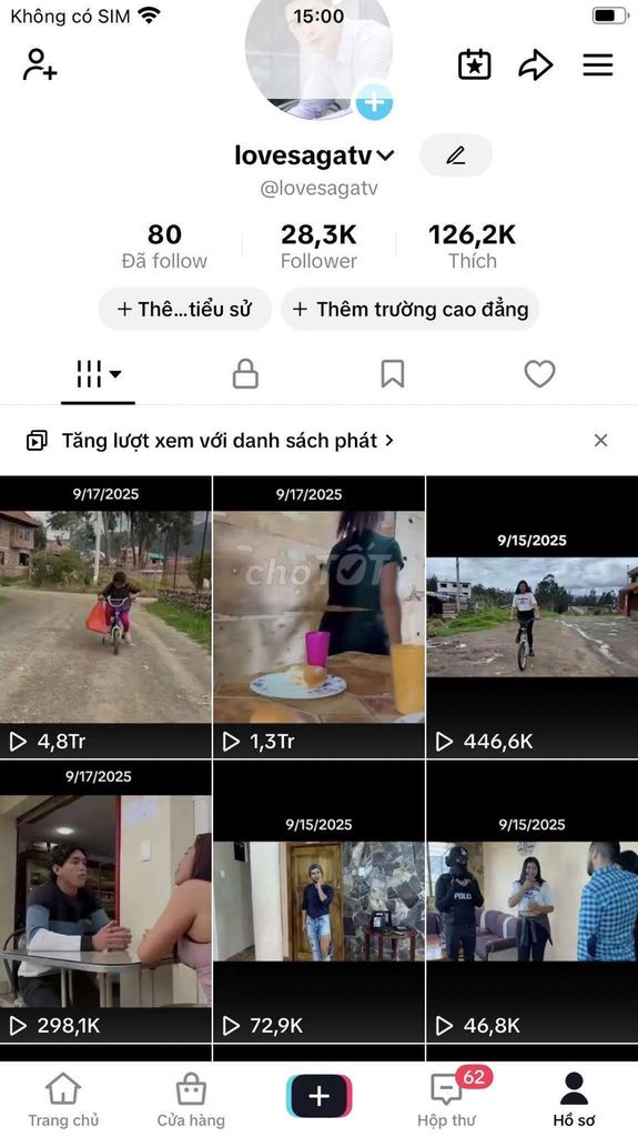 Tài khoản TikTok 28.3K followers có live studio. Dịch vụ tại Quận Hải Châu Đà Nẵng được đăng bởi Hùng Trần Công hình 1