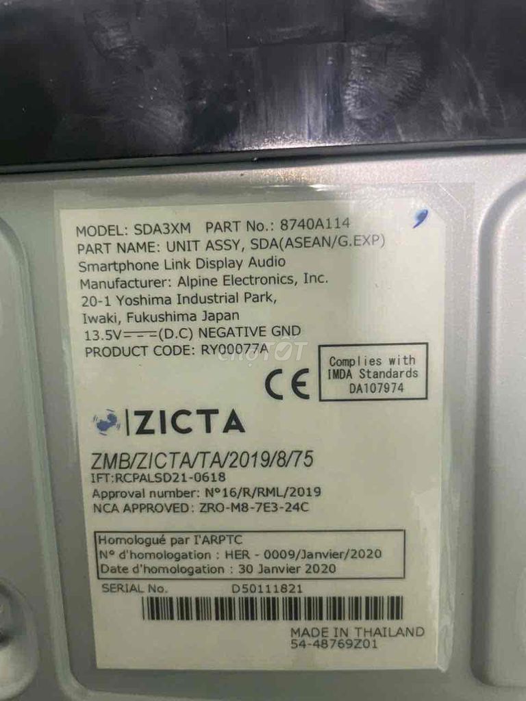 Màn hình ô tô Zicta SDA3XM Premium. Mua bán Phụ tùng xe tại Huyện Cẩm Giàng Hải Dương được đăng bởi tran van hung hình 3