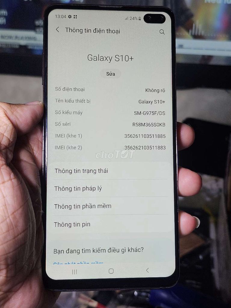 Samsung Galaxy S10+ 128GB VN giá rẻ trải nghiệm . Mua bán Điện thoại tại Quận 8 Tp Hồ Chí Minh được đăng bởi Thiên Hòa mobile  hình 1