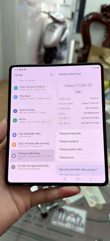 Galaxy Z Fold 3 5G nguyên zin full chức năng. Mua bán Điện thoại tại Quận Bình Thạnh Tp Hồ Chí Minh được đăng bởi Gia Bảo hình 1
