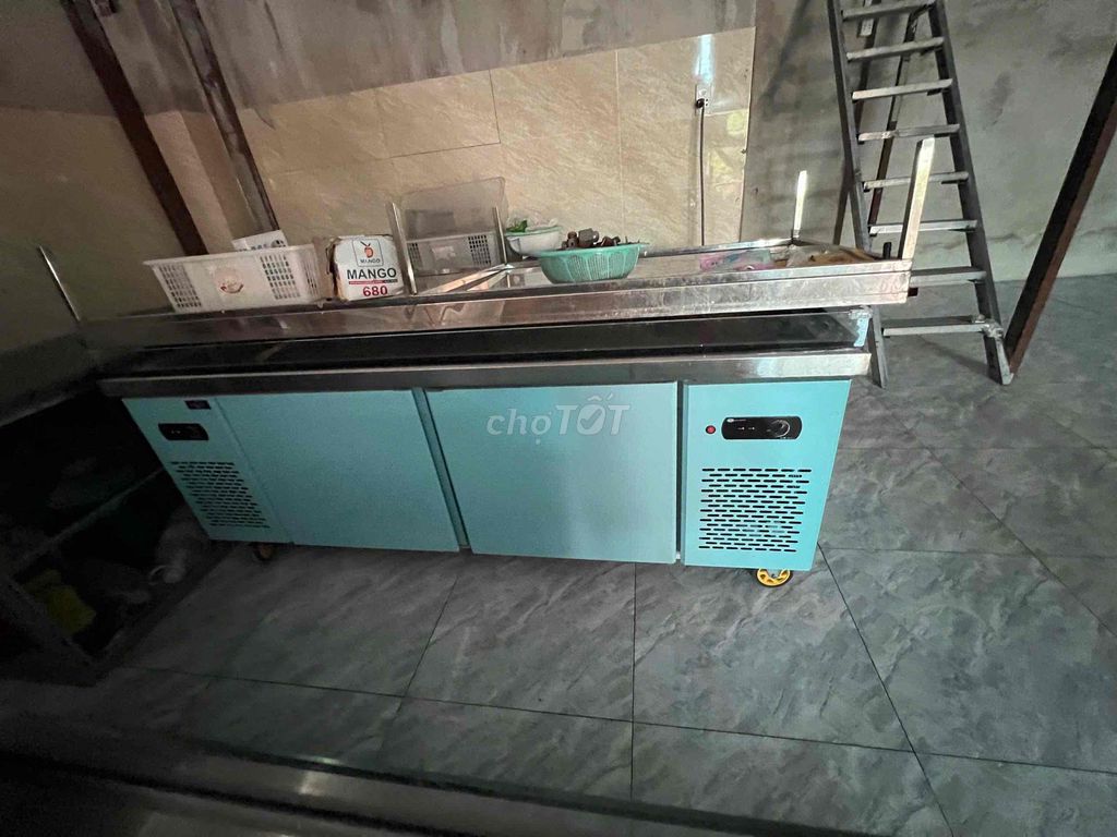 Bàn mát trưng bày hải sản chìm Inox xanh ngọc cao. Mua bán Tủ lạnh tại Quận Bình Tân Tp Hồ Chí Minh được đăng bởi Minh Khang hình 1