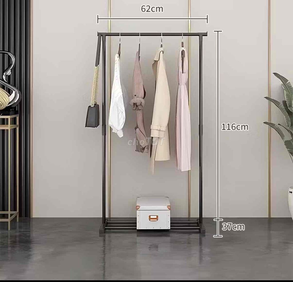 Kệ treo quần áo Đen 116cm. Mua bán Tủ, kệ gia đình tại Quận Bình Thạnh Tp Hồ Chí Minh được đăng bởi Fox hình 1