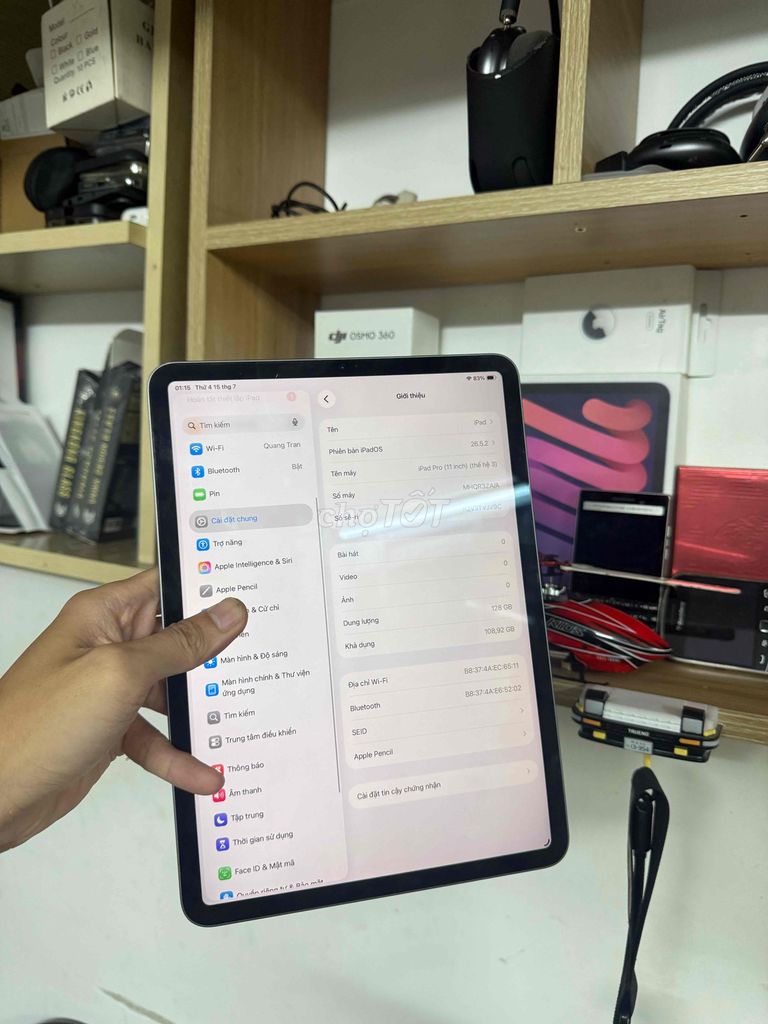 iPad Pro M1 11' 128GB Xám 97%. Mua bán Máy tính bảng tại Quận Bình Thạnh Tp Hồ Chí Minh được đăng bởi Táo Care  hình 1
