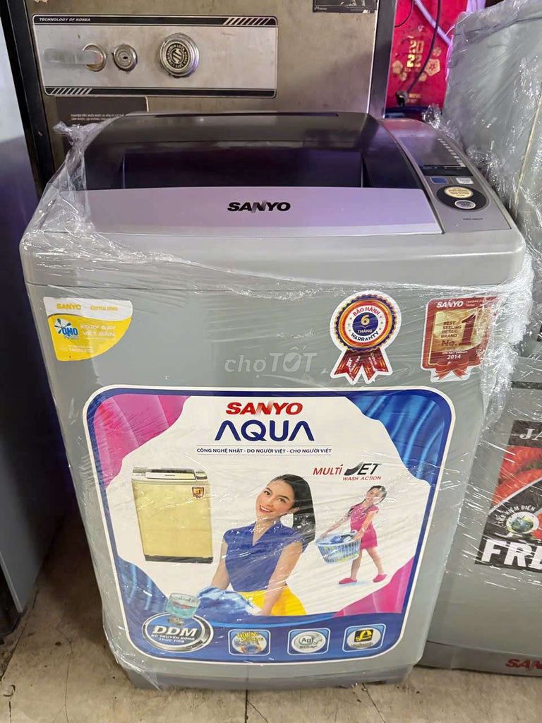 Máy giặt Sanyo 8kg Xám tiết kiệm điện. Mua bán Máy giặt tại Quận 7 Tp Hồ Chí Minh được đăng bởi Điện Lạnh Giá Tốt hình 1