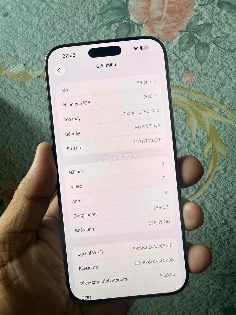 Apple iPhone 16 Pro Max 256GB 99%. Mua bán Điện thoại tại Thành phố Dĩ An Bình Dương được đăng bởi nguyễn phương hình 1