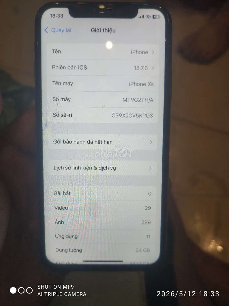 Apple iPhone Xs 64GB. Mua bán Điện thoại tại Quận Long Biên Hà Nội được đăng bởi long hình 1