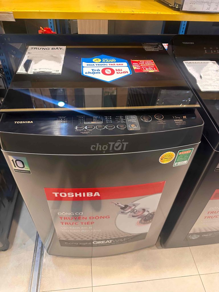 Máy giặt Toshiba 15kg lồng đứng. Mua bán Máy giặt tại Huyện Đại Lộc Quảng Nam được đăng bởi Trung Nghĩa hình 1