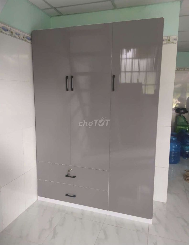 TỦ NHỰA ĐÀI LOAN 3 CÁNH MÀU XÁM . Mua bán Tủ, kệ gia đình tại Thành phố Thuận An Bình Dương được đăng bởi Tủ nhựa đài loan hoàng quân hình 1