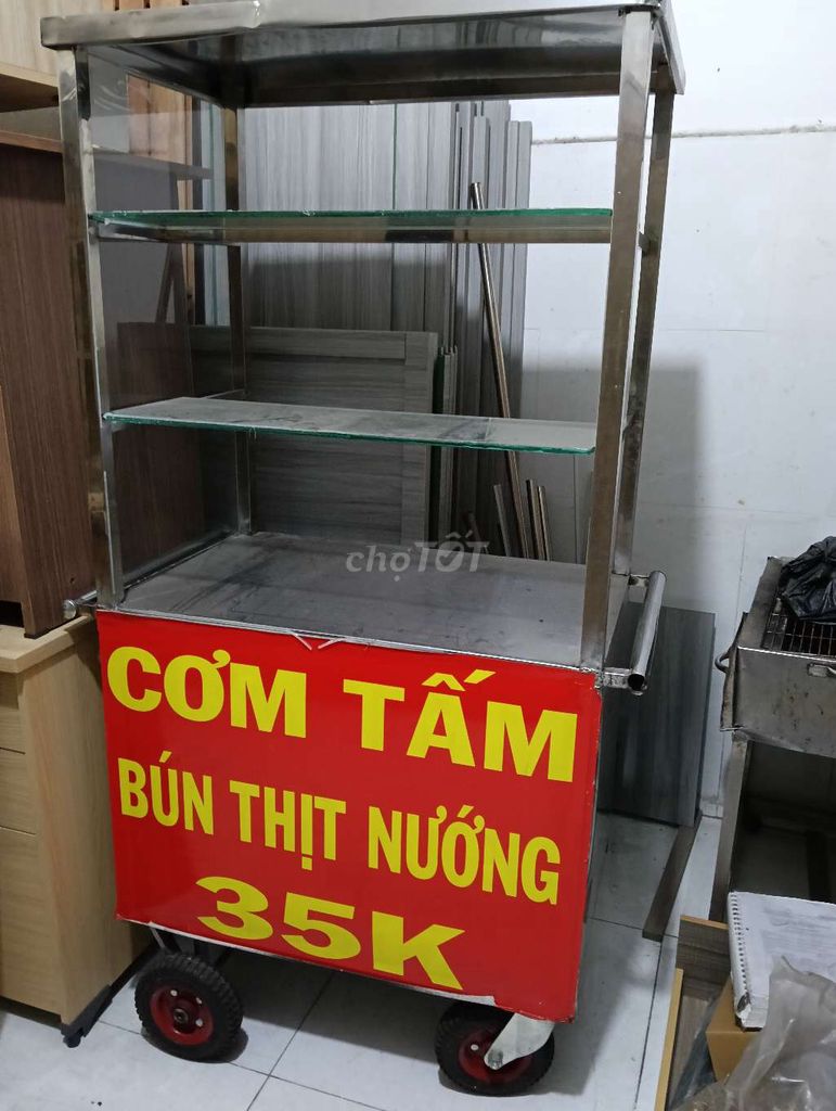 Thanh lý xe cơm tặng kèm bếp nướng