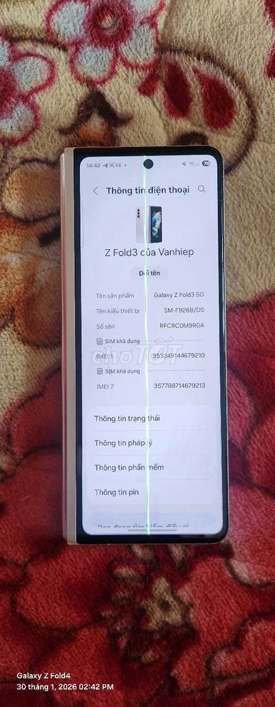 Zfod3. Mà ngoài sọc. Màn trong hỏng. Bán cụm. Mua bán Điện thoại tại Huyện Hiệp Hòa Bắc Giang được đăng bởi Đặng Văn Hiệp hình 1