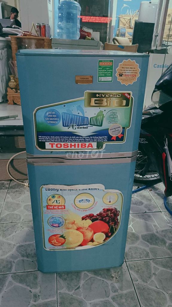Tủ lạnh Toshiba 120 lít Xanh đã sử dụng. Mua bán Tủ lạnh tại Quận Bình Thạnh Tp Hồ Chí Minh được đăng bởi Nguyễn Duy Quang hình 1