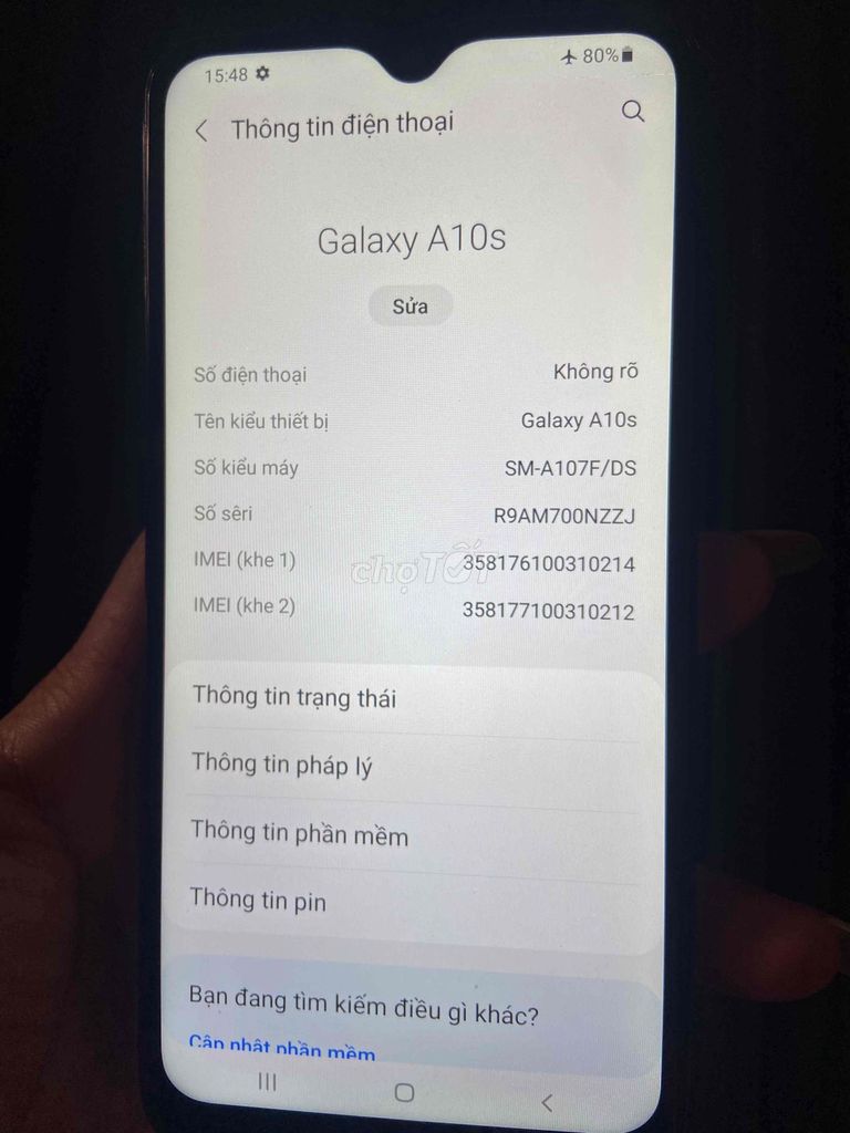 Samsung Galaxy A10s Xanh. Thay Lưng, Rớt vân tay.. Mua bán Điện thoại tại Quận Gò Vấp Tp Hồ Chí Minh được đăng bởi MudBlood hình 1