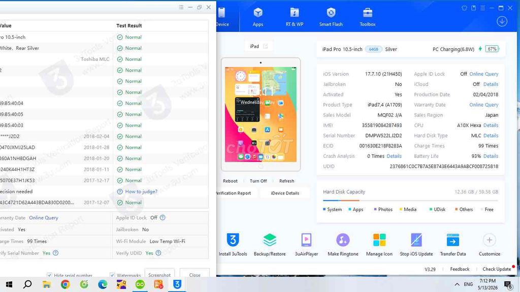 Apple iPad Pro 10.5 inch. Mua bán Máy tính bảng tại Thành phố Nha Trang Khánh Hòa được đăng bởi Nguyễn Biển hình 1