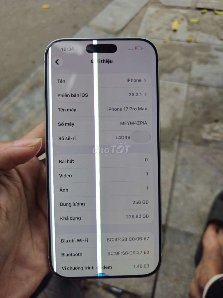 iPhone 17 Pro Max 256GB Bạc Hỏng màn hình. Mua bán Điện thoại tại Quận Hà Đông Hà Nội được đăng bởi Doremon hình 1