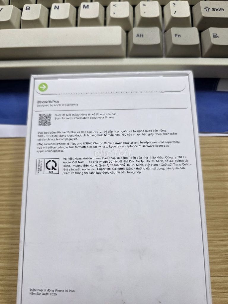 Apple iPhone 16 Plus 128GB Trắng Mới 100%. Mua bán Điện thoại tại Quận Cầu Giấy Hà Nội được đăng bởi Tran Minh hình 1