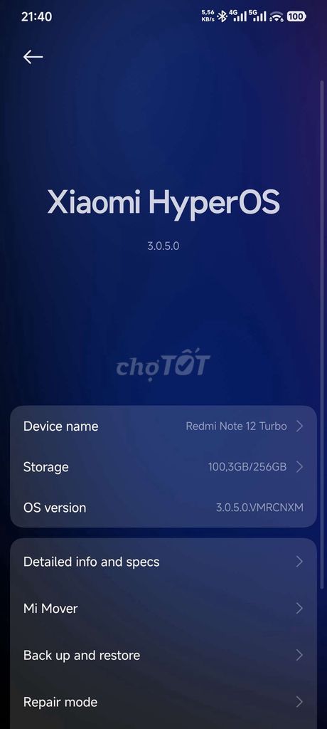 Xiaomi Redmi Note 12 Turbo 256GB 12GB Like New. Mua bán Điện thoại tại Quận Hai Bà Trưng Hà Nội được đăng bởi Nguyễn Quang Toàn hình 1