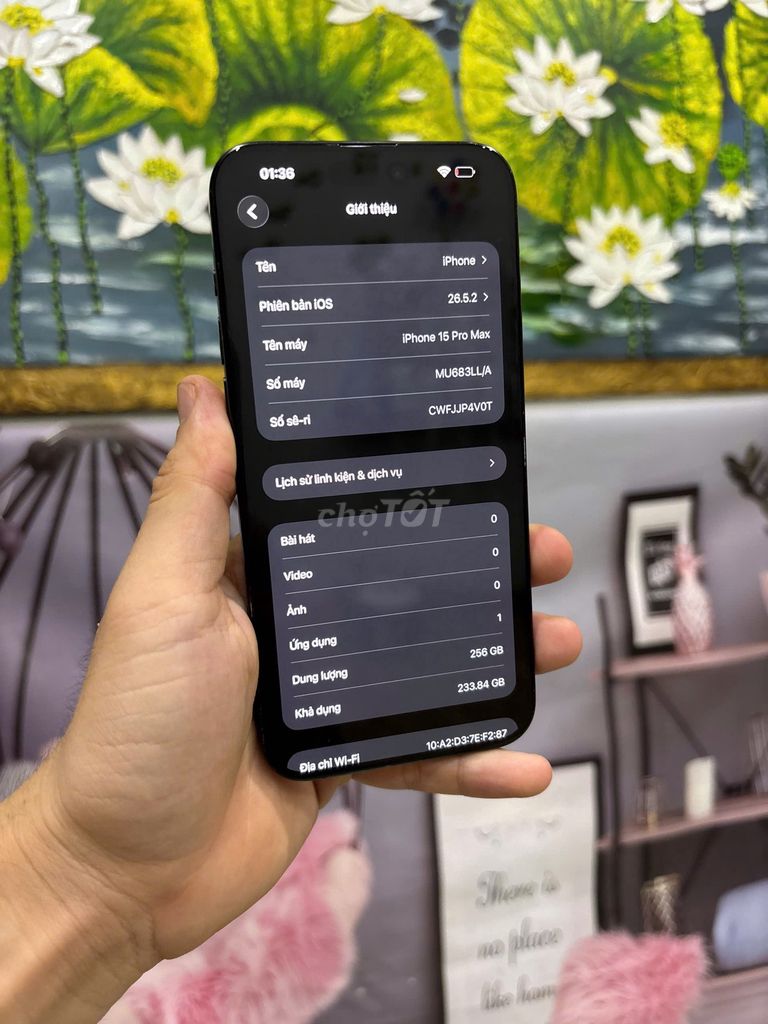 Apple iPhone 15 Pro Max 256GB Đen Zin. Mua bán Điện thoại tại Quận Bắc Từ Liêm Hà Nội được đăng bởi Cửa hàng Bính Táo hình 1