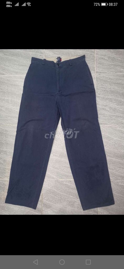 Quần kaki Tommy Hilfiger Vin90s Xanh Baggy size 33. Mua bán Quần áo tại Quận Gò Vấp Tp Hồ Chí Minh được đăng bởi LogiaShop2hands hình 1