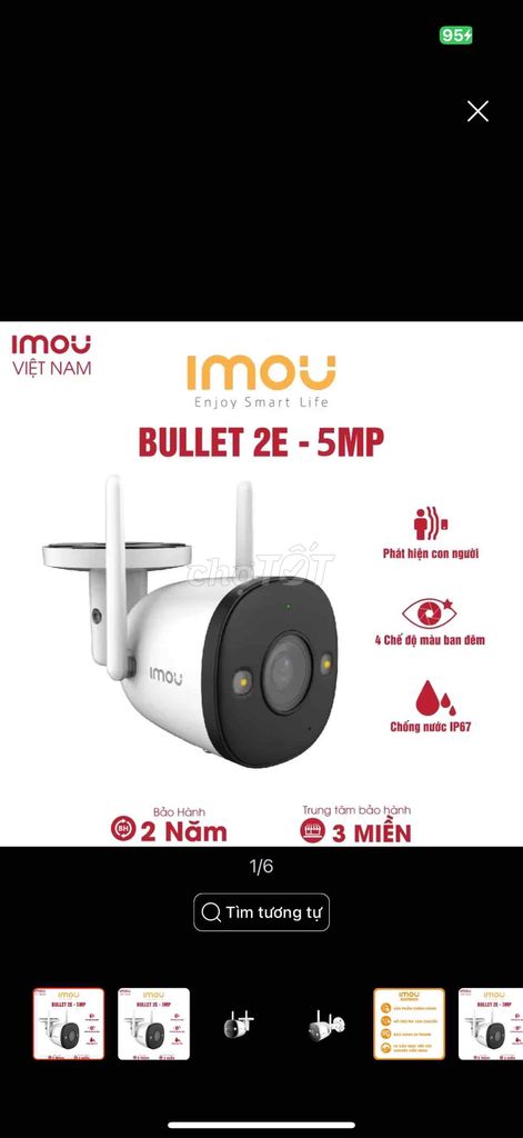 Camera chính hãng IMOU F52FP 5Mp 3K siêu nét. Mua bán Máy ảnh, Máy quay tại Quận Bình Thuỷ Cần Thơ được đăng bởi Lê Vũ Camera Solar hình 1